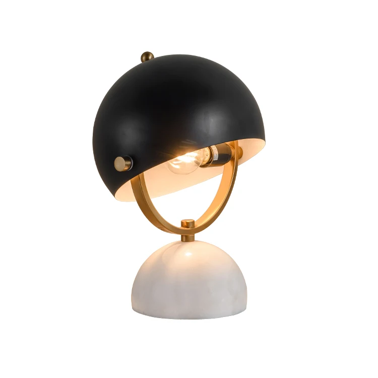 Postmodern simple light luxury creative black cover model room desk lamp | Освещение