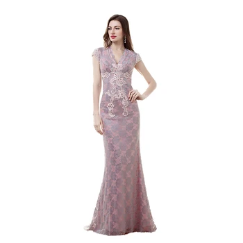 New Style Lace Long Evening Dress Cap Sleeve Applique Open Back Beaded Formal Party Gown Plus Size
New Style Lace Long Evening Dress Cap Sleeve Applique Open Back Beaded Formal Party Gown Plus Size