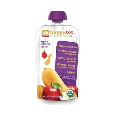 Happy Tot AY64985 Happy Tot Organic Stage 4 Pouch Food Apple & Squash -16x4.22 Oz (1)