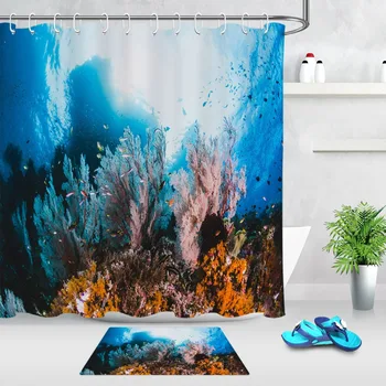 Blue Sea Colorful Coral Small Fish Yellow Shower Curtain and 12 Hookst Sets Kids Bathroom mat Waterproof Polyester Cloth Fabric
Blue Sea Colorful Coral Small Fish Yellow Shower Curtain and 12 Hookst Sets Kids Bathroom mat Waterproof Polyester Cloth Fabric