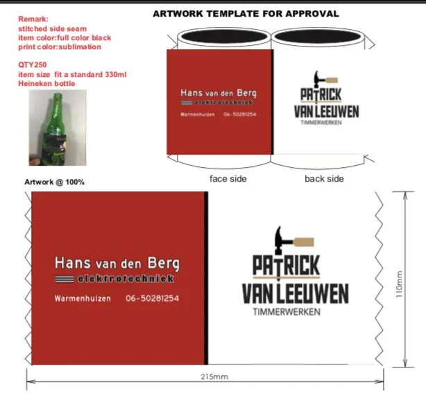 250pcs/lot Stubby Holders With Customer Design/Logo Print Neoprene Beer Cooler Can Cooler Bag For 330ml Heineken bottle
250pcs/lot Stubby Holders With Customer Design/Logo Print Neoprene Beer Cooler Can Cooler Bag For 330ml Heineken bottle