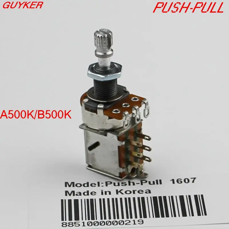Alpha 500k Audio Taper Push/Pull Pot for Guitar/Bass Potentiometer A500K/B500K
Alpha 500k Audio Taper Push/Pull Pot for Guitar/Bass Potentiometer A500K/B500K