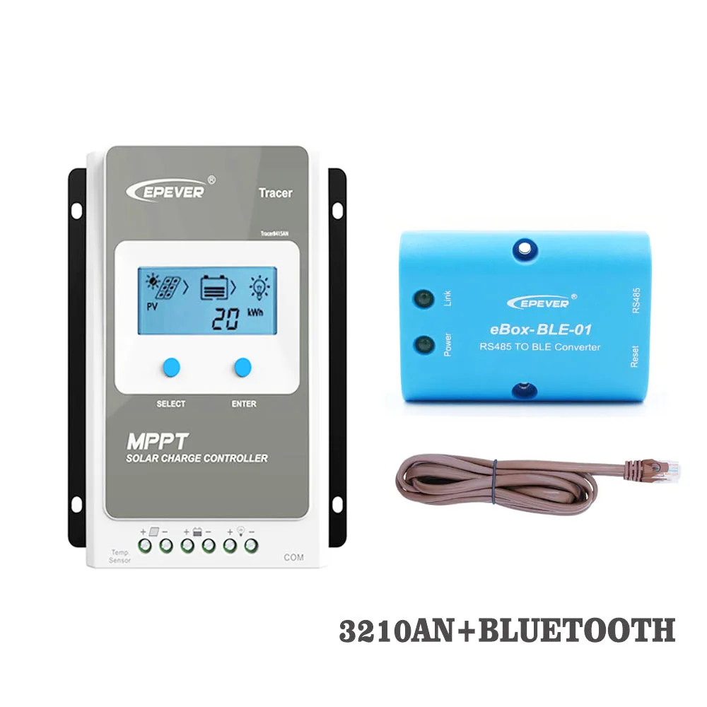 Tracer3210AN 30A MPPT Solar Panel li-ion li LiFePO4 battery 3210AN 3210A Bluetooth Mobile phone APP eBox-BLE-01
Tracer3210AN 30A MPPT Solar Panel li-ion li LiFePO4 battery 3210AN 3210A Bluetooth Mobile phone APP eBox-BLE-01