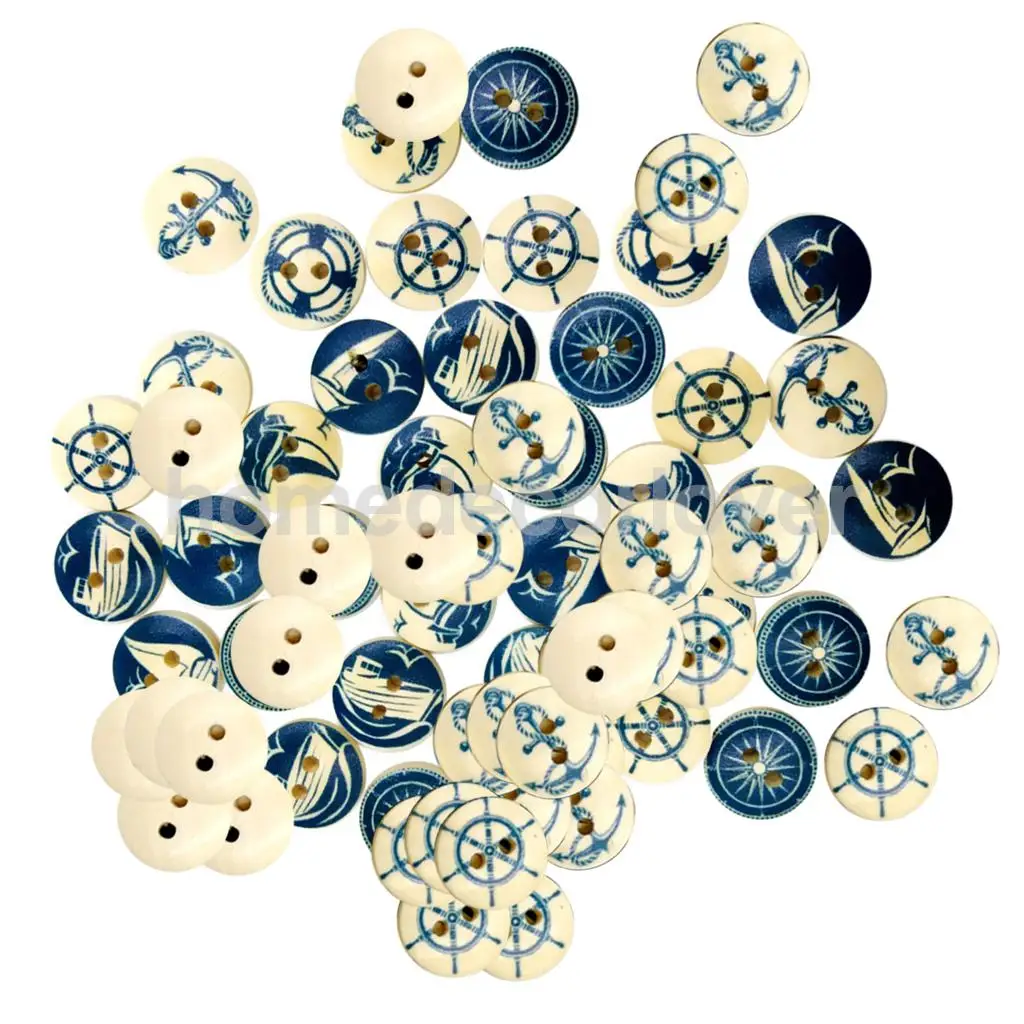100Pieces Assorted Nautical Series Wood 2 Holes Flat Buttons for Sewing Crafting 25mm
100Pieces Assorted Nautical Series Wood 2 Holes Flat Buttons for Sewing Crafting 25mm
