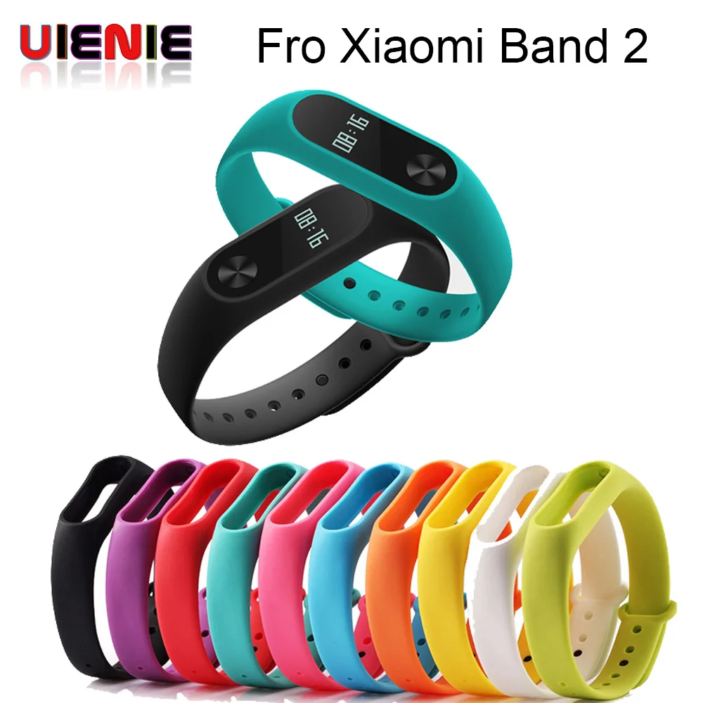 1 шт. Цветной силиконовый ремешок для браслета Xiaomi mi band 2 аксессуары умного Band |