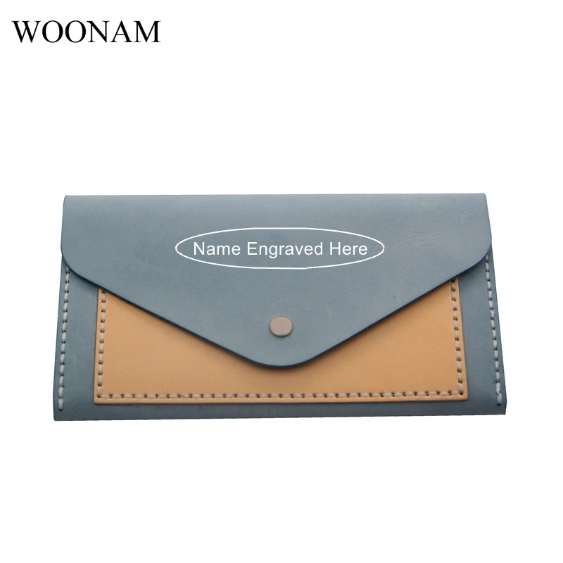 WOONAM Handmade Strong Stitch Name Engraved Personalized Custom Contrast Color Genuine Calf Leather Long Sisters Wallet WB227
WOONAM Handmade Strong Stitch Name Engraved Personalized Custom Contrast Color Genuine Calf Leather Long Sisters Wallet WB227