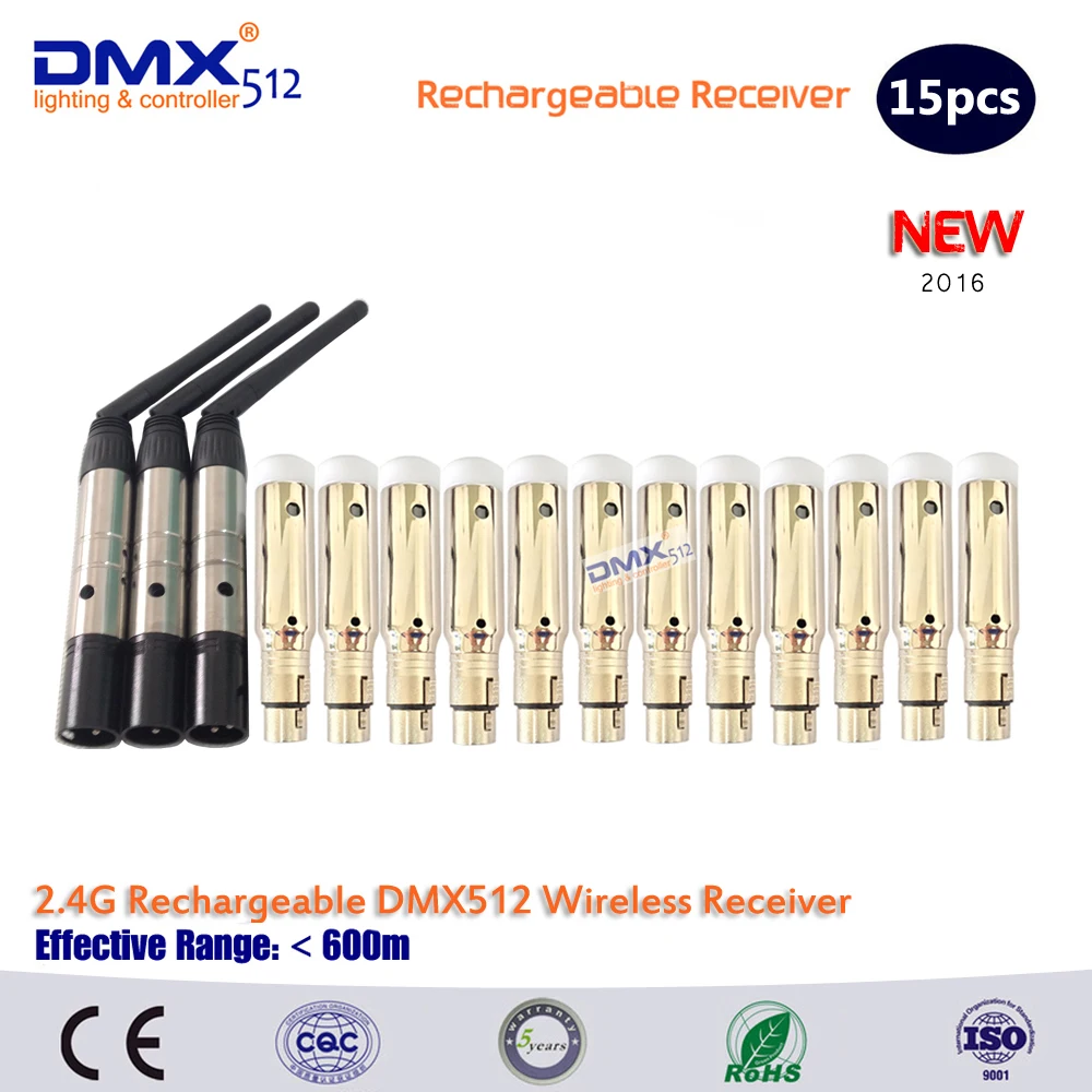 DHL Free shipping 12pcs Wireless Receiver built-in rechargeable battery and 3pcs Transmitter for Stage Light
DHL Free shipping 12pcs Wireless Receiver built-in rechargeable battery and 3pcs Transmitter for Stage Light