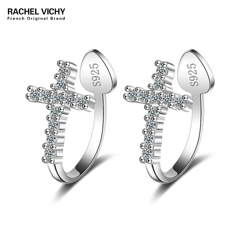 RACHEL VICHY Brand Silver Plated Cross Earrings Rhinestone Zirconia Women Ear Clip Earrings Jewelry Valentine's Gifts EH306
RACHEL VICHY Brand Silver Plated Cross Earrings Rhinestone Zirconia Women Ear Clip Earrings Jewelry Valentine's Gifts EH306
