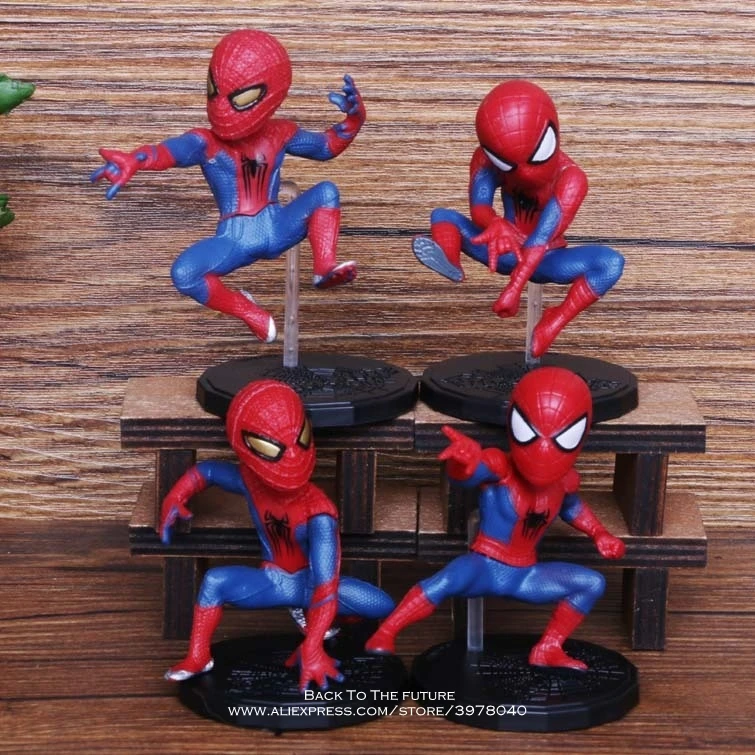 Disney Marvel Avengers Spider Man 4pcs/set 6-8cm Action Figure Posture Anime Decoration Collection Figurine Toy model children
Disney Marvel Avengers Spider Man 4pcs/set 6-8cm Action Figure Posture Anime Decoration Collection Figurine Toy model children