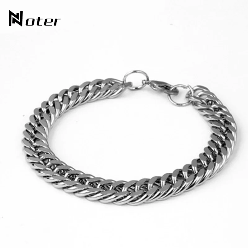 Punk Rock Hippie Bracelet Best Quality Titanium Metal Braclet Charm 10mm Width Link Chain For Men Accessories Casual Jewelry
Punk Rock Hippie Bracelet Best Quality Titanium Metal Braclet Charm 10mm Width Link Chain For Men Accessories Casual Jewelry