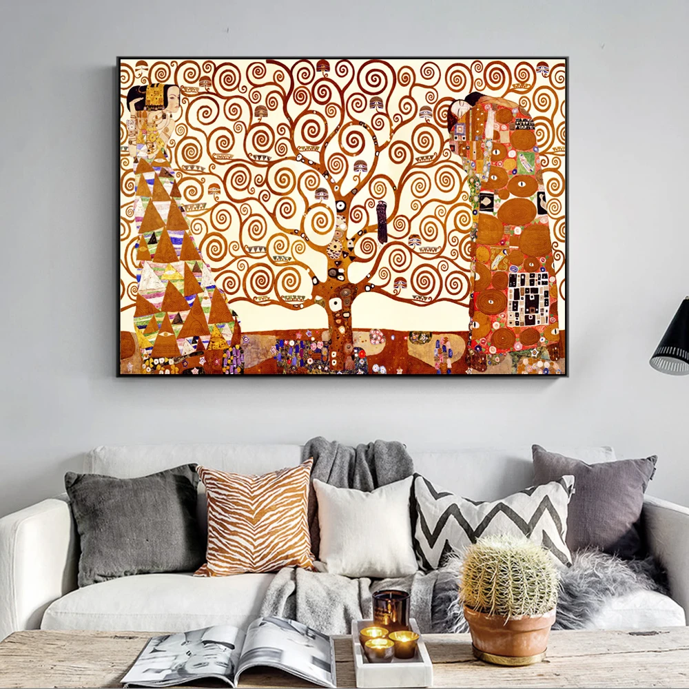 The Tree Of Life Canvas художественная Настенная роспись By Gustav Klimt классический холст