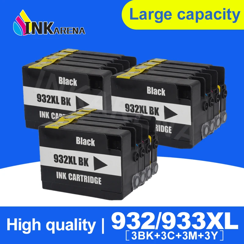 INKARENA 4 Color Compatible Cartridges For HP932 932XL For HP 932 933 XL Ink Cartridge Officejet 6100 6600 6700 7610 Printer
INKARENA 4 Color Compatible Cartridges For HP932 932XL For HP 932 933 XL Ink Cartridge Officejet 6100 6600 6700 7610 Printer