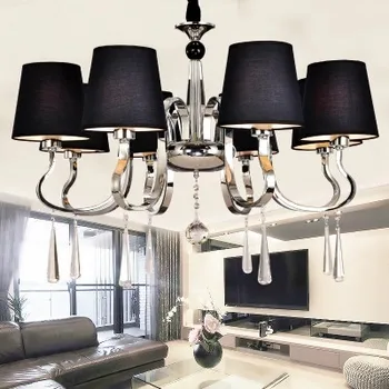 Modern Chandelier Black Fabric Lampshade Chandelier Modern Lighting Living Room Light High Quality Metal Paint
Modern Chandelier Black Fabric Lampshade Chandelier Modern Lighting Living Room Light High Quality Metal Paint