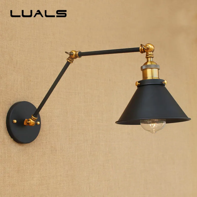 Loft Iron Art Industrial Vintage Wall Lamp Adjustable Metal Black Paint Edison Wall Light Coffee Shop Bar Art Deco Lighting
Loft Iron Art Industrial Vintage Wall Lamp Adjustable Metal Black Paint Edison Wall Light Coffee Shop Bar Art Deco Lighting