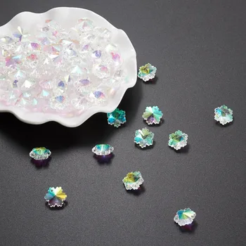 100pcs Snowflake Glass Pendants, Christmas, Faceted, Clear AB with AB Color Plated, 14mm, hole: 0.5mm
100pcs Snowflake Glass Pendants, Christmas, Faceted, Clear AB with AB Color Plated, 14mm, hole: 0.5mm