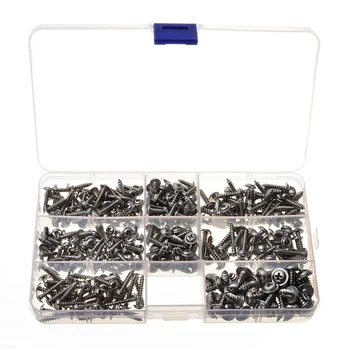 340PCS/set Stainless Phillips Screws Set self-trapping Round Head Cross Machine M3 M4 PWA Self-tapping Fastener Hardware Kit
340PCS/set Stainless Phillips Screws Set self-trapping Round Head Cross Machine M3 M4 PWA Self-tapping Fastener Hardware Kit