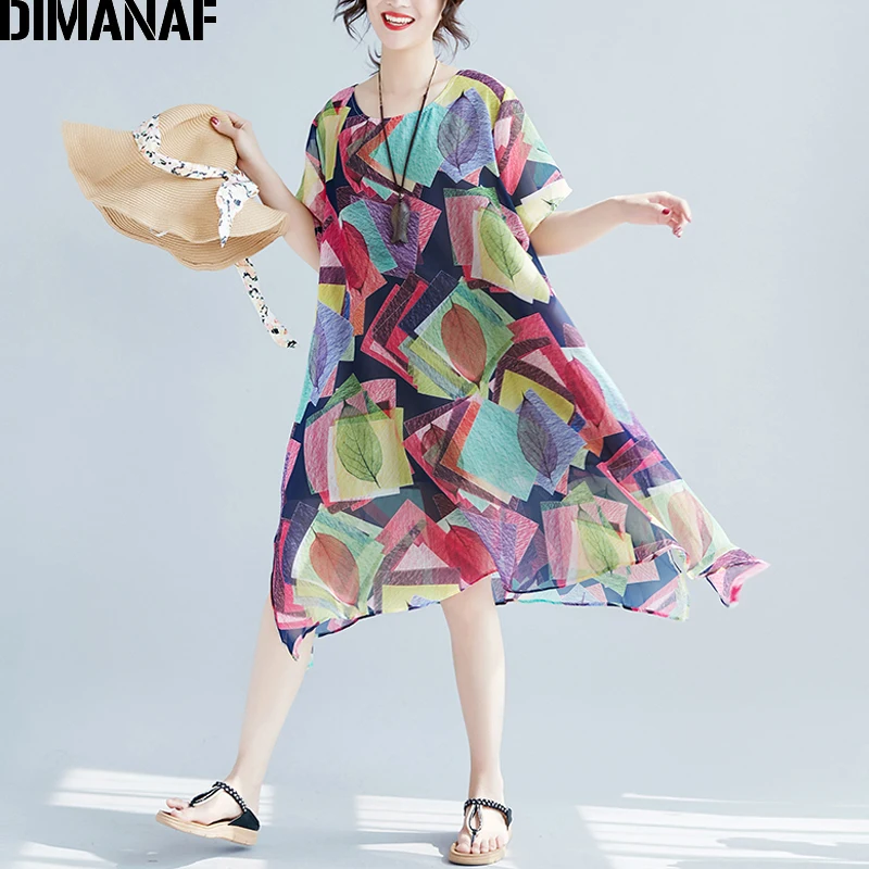 DIMANAF Women Dress Summer Plus Big Size Chiffon Hawaiian Holiday Lady Vestidos Print Panelled Female Casual Beach Sundress 2018
DIMANAF Women Dress Summer Plus Big Size Chiffon Hawaiian Holiday Lady Vestidos Print Panelled Female Casual Beach Sundress 2018