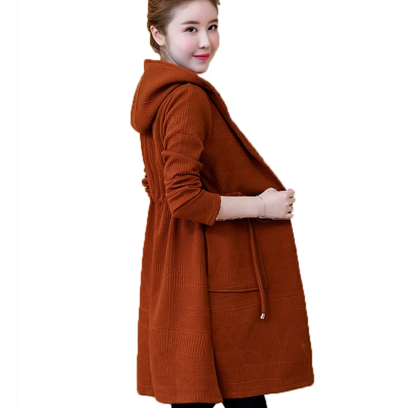 5XL Plus size Sweater Women Knitted Cardigan Coat Female 2019 New Spring Autumn Long Hooded Sweater Coats Cardigan Women LJ17
5XL Plus size Sweater Women Knitted Cardigan Coat Female 2019 New Spring Autumn Long Hooded Sweater Coats Cardigan Women LJ17