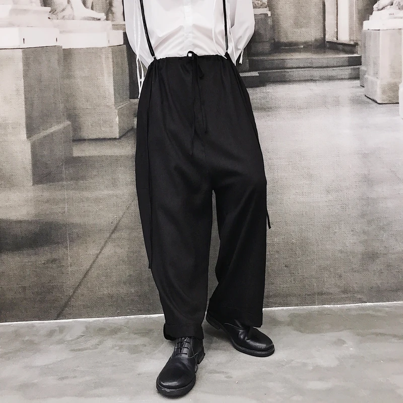 2019 New Men's personality Vintage and baggy trousers Linen and broad leg leisure nine - minute pants
2019 New Men's personality Vintage and baggy trousers Linen and broad leg leisure nine - minute pants
