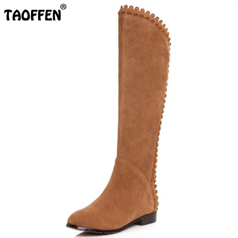TAOFFEN Size 33-40 Women Real Leather Knee High Winter Boots For Women Ruffles Warm Fur Inside Warm Flat Botas Gladiator Shoes
TAOFFEN Size 33-40 Women Real Leather Knee High Winter Boots For Women Ruffles Warm Fur Inside Warm Flat Botas Gladiator Shoes