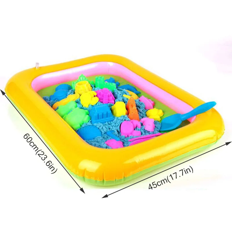 Multi-function Inflatable Sand Tray Inflatable Sandbox For Children Kids Indoor Playing Sand Clay Color Mud Toys Accessories 20