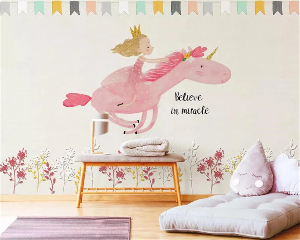 beibehang Photo mural wallpaper Warm sweet princess unicorn children's room background wall papel de parede 3d wallpaper tapety
beibehang Photo mural wallpaper Warm sweet princess unicorn children's room background wall papel de parede 3d wallpaper tapety