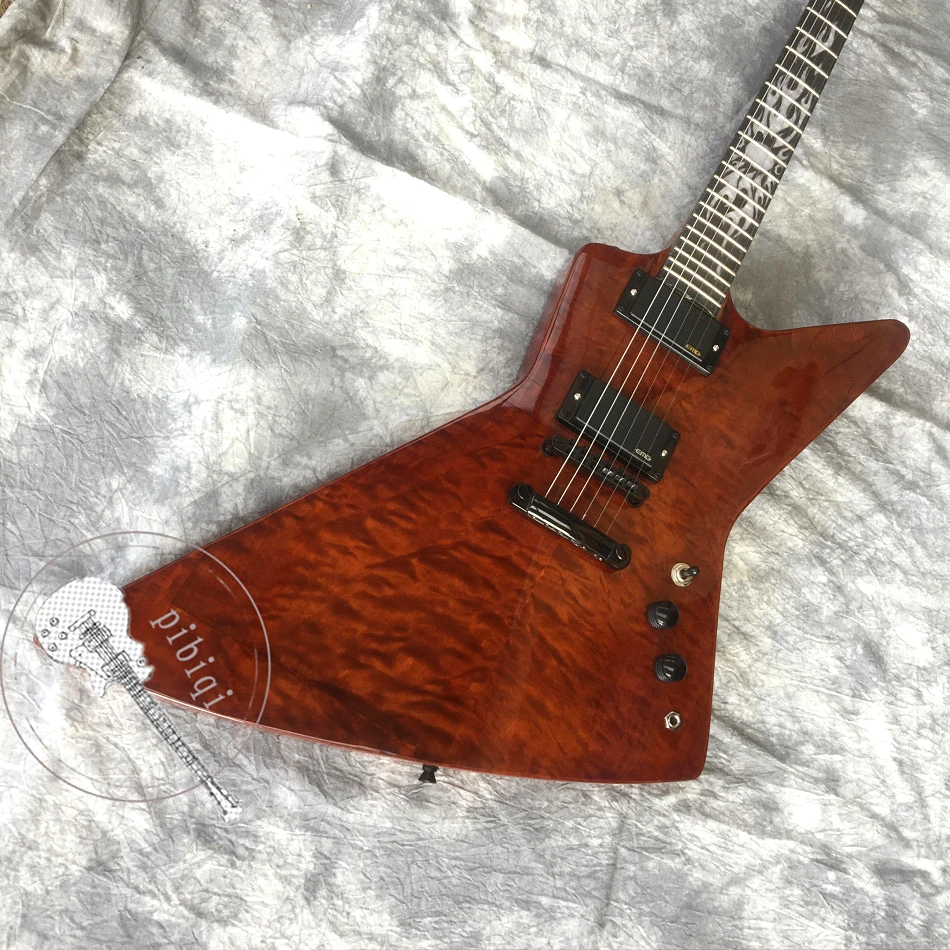 Free delivery, new premium electric guitar, red wine, fingerboard flame horse Mosaic, black hardware, customizable
Free delivery, new premium electric guitar, red wine, fingerboard flame horse Mosaic, black hardware, customizable