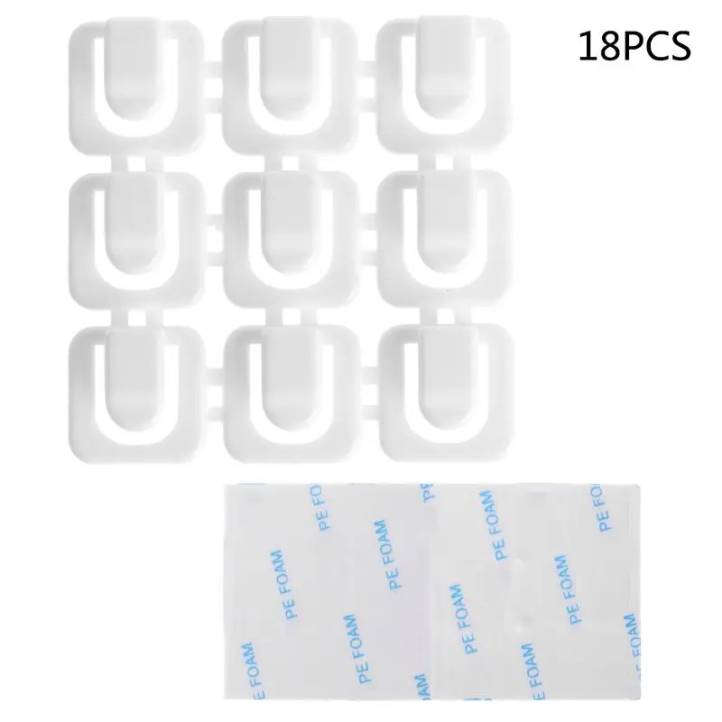 18Pcs Self-adhesive Wire Tie Cable Mount Clamp Clip Car USB Cable Sticker Fixed White/Black colour
18Pcs Self-adhesive Wire Tie Cable Mount Clamp Clip Car USB Cable Sticker Fixed White/Black colour