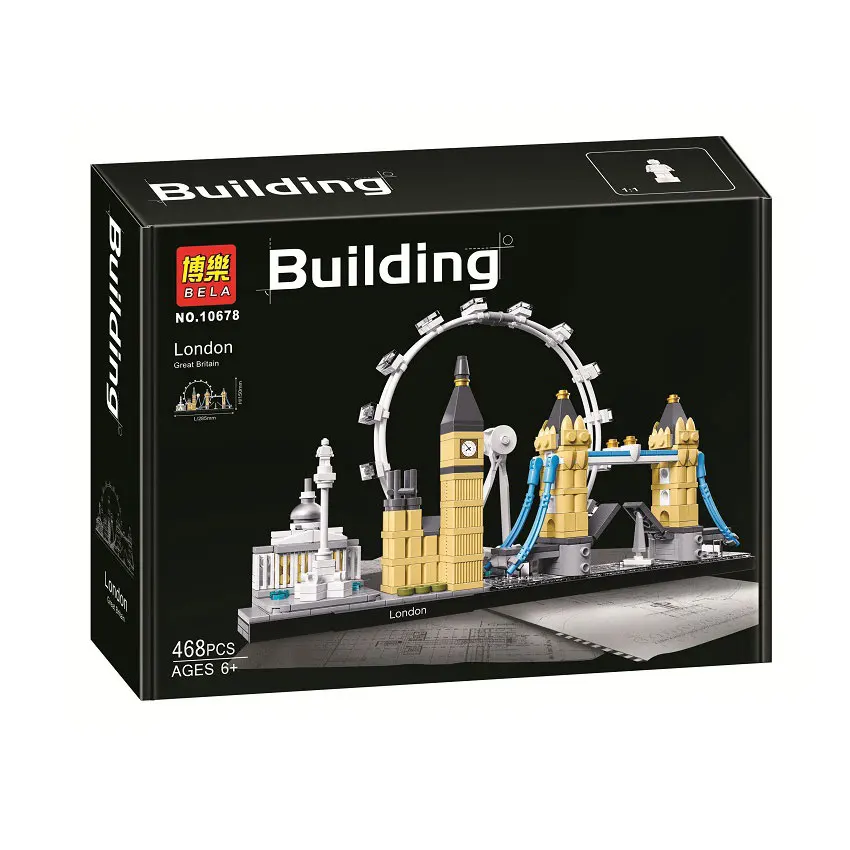 Bela Architecture London 21034 Skyline Building Blocks Set Kids DIY Bricks Toys для детей (468 шт.) | Игрушки и хобби