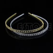 New Wedding Bride Silver Plated Rhinestone Crystal Hair Hoop Clip Headband(China)