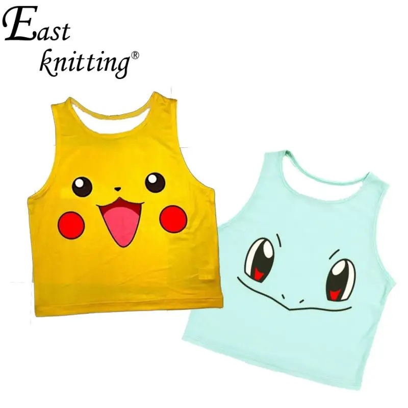 F572 Women's Squirtle Pikachu AA style Bustier Crop Top Sexy Camisole 3D Bulbasaur Pokemon cartoon Tank Top
F572 Women's Squirtle Pikachu AA style Bustier Crop Top Sexy Camisole 3D Bulbasaur Pokemon cartoon Tank Top