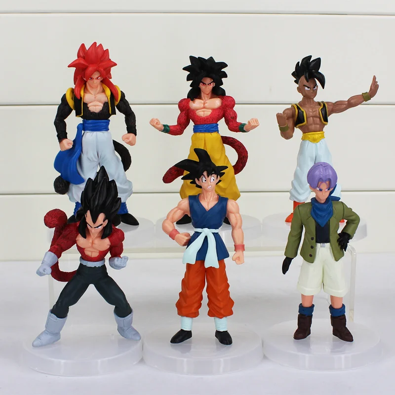 6pcs/set Cartoon Dragon Ball Z PVC Action Figures Toys Dragonball Z Sun Goku Trunks Vegeta Ubu Figure Collection Model Toy
6pcs/set Cartoon Dragon Ball Z PVC Action Figures Toys Dragonball Z Sun Goku Trunks Vegeta Ubu Figure Collection Model Toy