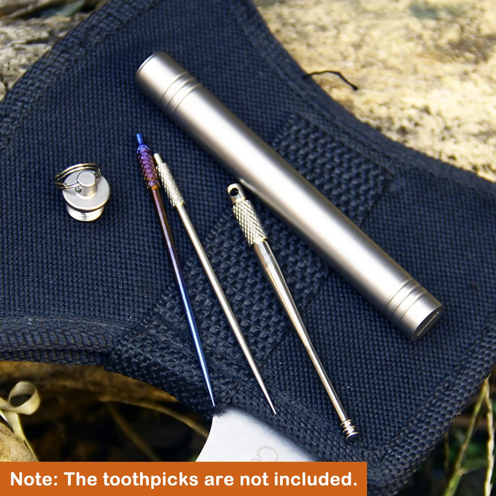 Waterproof Keychain Titanium Alloy Portable Toothpick Holder Toothpick Pill Case Container Seal Bottle for Travel Camping Picnic
Waterproof Keychain Titanium Alloy Portable Toothpick Holder Toothpick Pill Case Container Seal Bottle for Travel Camping Picnic