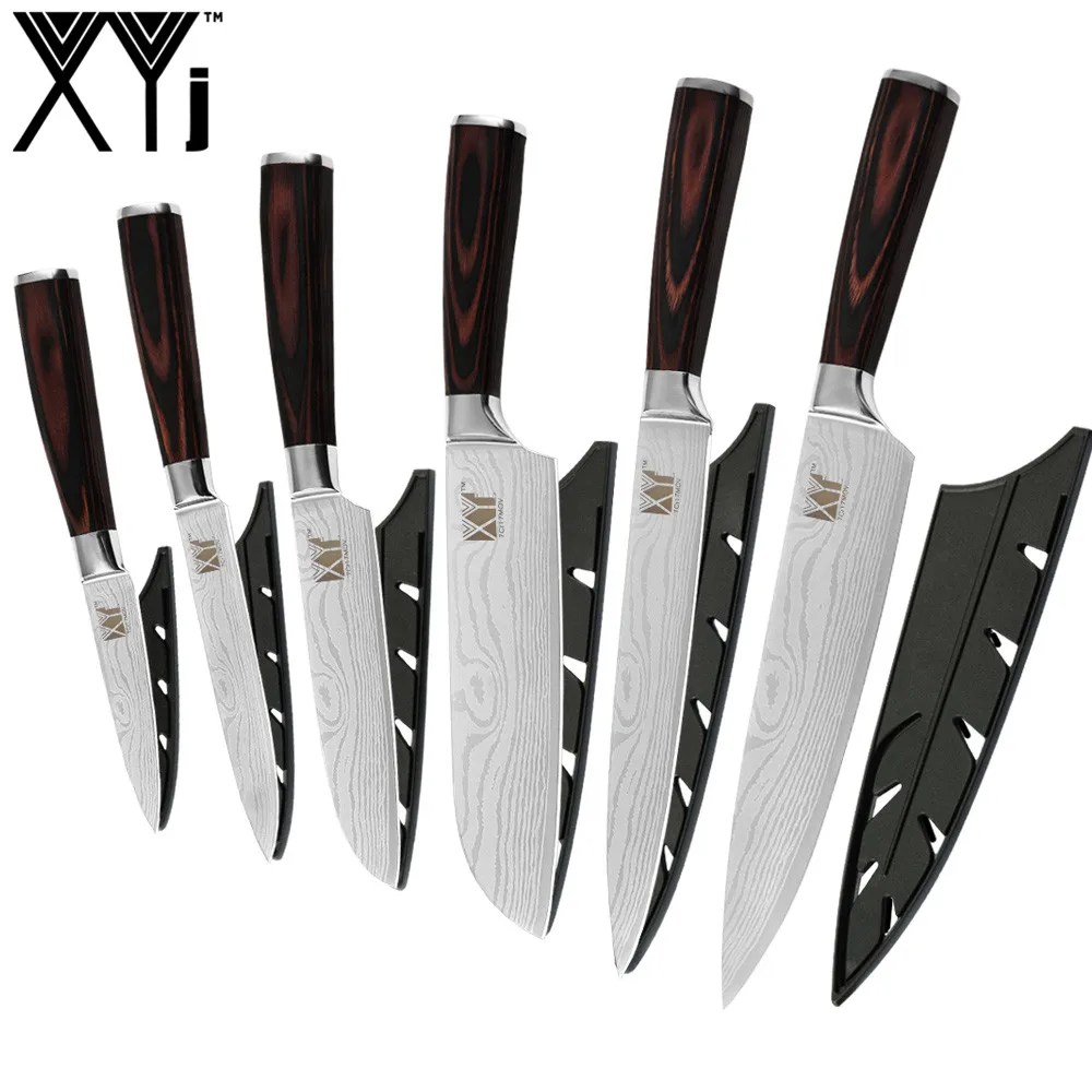 XYj Mother Household Kitchen Knives Set Very Sharp Blade Cooking Knife 7Cr17mov Chef Slicing Santoku Utility Paring Knife Sheath
XYj Mother Household Kitchen Knives Set Very Sharp Blade Cooking Knife 7Cr17mov Chef Slicing Santoku Utility Paring Knife Sheath