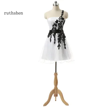 ruthshen Black And White One Shoulder Short Prom Dress With Lace Appliques Mini In Stock Cheap Mini Party Gowns Vestidos De Gala
ruthshen Black And White One Shoulder Short Prom Dress With Lace Appliques Mini In Stock Cheap Mini Party Gowns Vestidos De Gala
