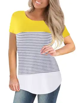 Women Summer Striped Blouses Casual Short Sleeve O-Neck Loose Tops Ladies Asymmetrical Shirt Plus Size Elegant Streetwear Blusas
Women Summer Striped Blouses Casual Short Sleeve O-Neck Loose Tops Ladies Asymmetrical Shirt Plus Size Elegant Streetwear Blusas