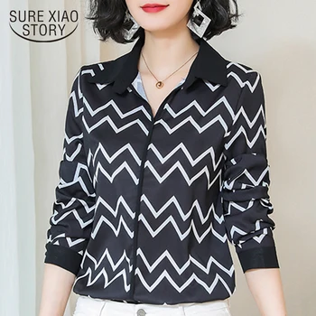 Fashion womens tosp and blouses 2019 black white striped chiffon blouse shirt plus size long sleeve office blouse women 2336 50
Fashion womens tosp and blouses 2019 black white striped chiffon blouse shirt plus size long sleeve office blouse women 2336 50