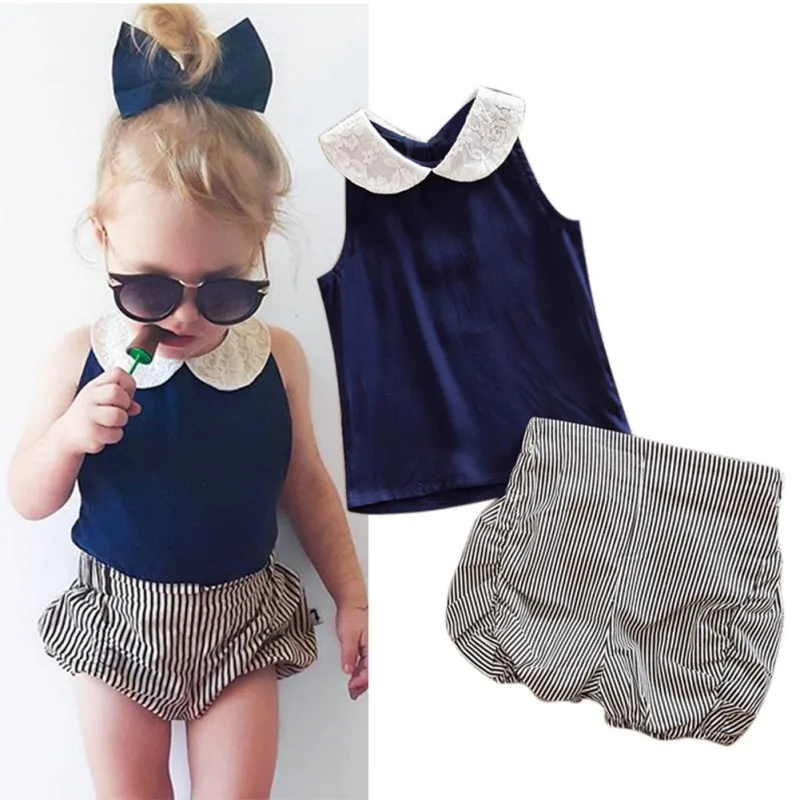 Outfits Clothes Set 2 pcs T-shirt Tops + Shorts Stripe Set Girl Clothing Toddler Kids Baby Clothes Sets 2019 Summer
Outfits Clothes Set 2 pcs T-shirt Tops + Shorts Stripe Set Girl Clothing Toddler Kids Baby Clothes Sets 2019 Summer