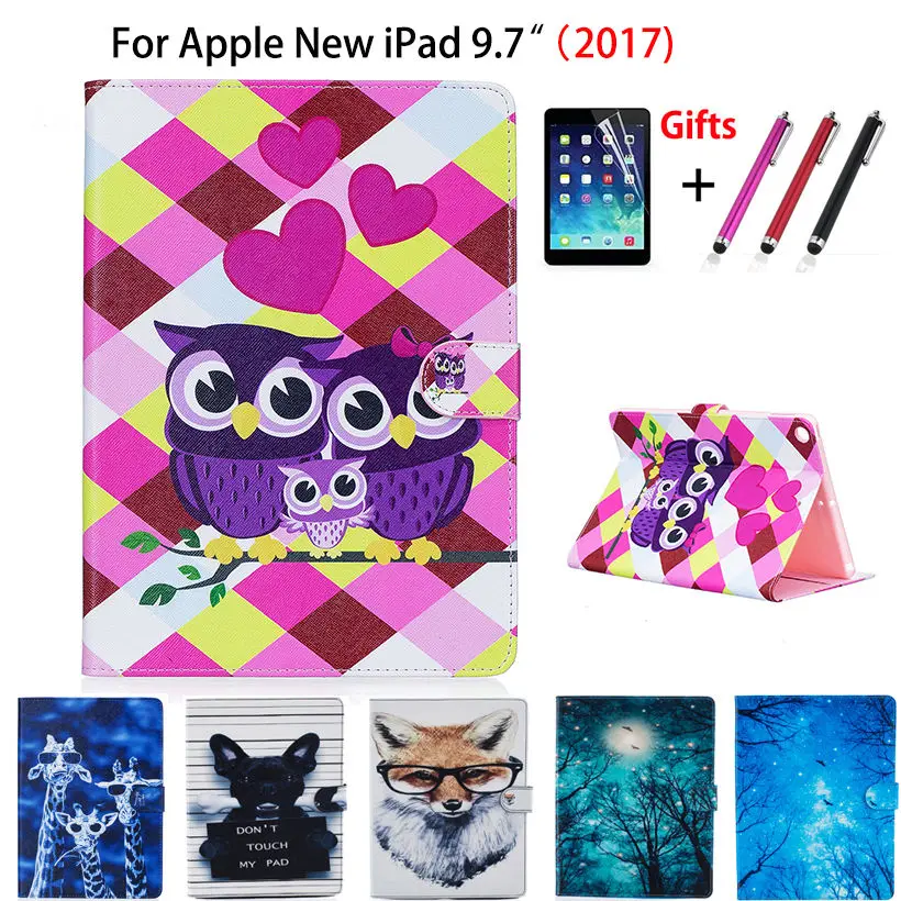 Fashion Print Case Cover For Apple New iPad 9.7 2017 A1822 Case Funda Tablet Book Soft TPU+PU Leather Stand Shell+Stylus+film
Fashion Print Case Cover For Apple New iPad 9.7 2017 A1822 Case Funda Tablet Book Soft TPU+PU Leather Stand Shell+Stylus+film