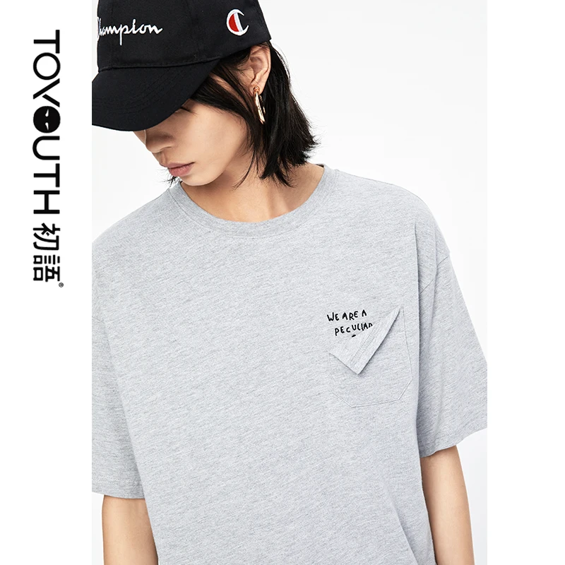Toyouth 2019 Best Friends Women Letter Pocket Embroidery O neck Casual Solid Casual Female T Shirt
Toyouth 2019 Best Friends Women Letter Pocket Embroidery O neck Casual Solid Casual Female T Shirt