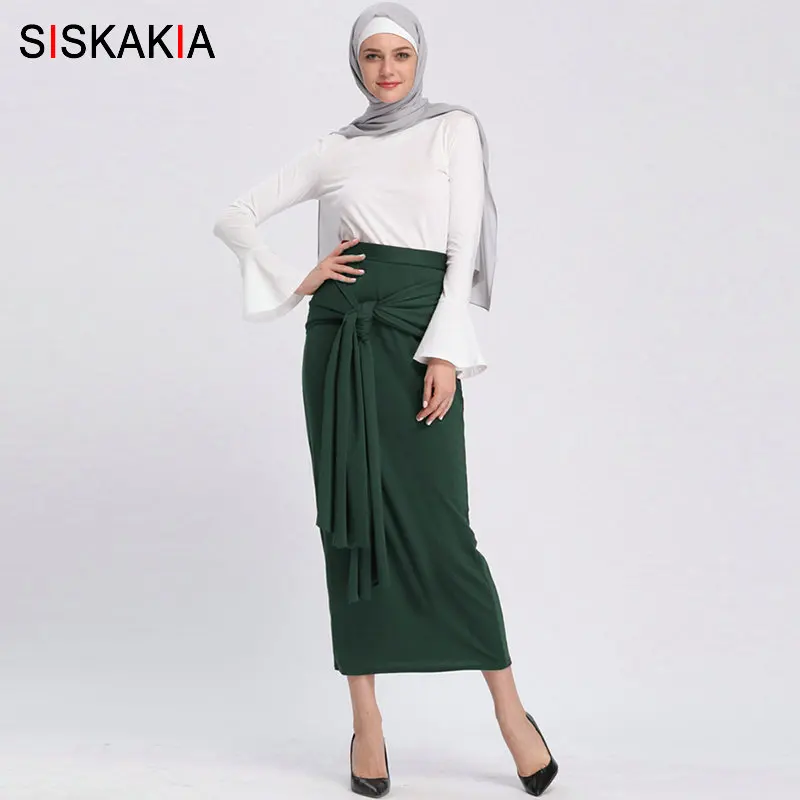 Siskakia Fashion Long Skirts Solid Bandage Waist Bodycon Pencil Skirt Burgundy Ankle-Length Summer 2019 Street wears Knitted New
Siskakia Fashion Long Skirts Solid Bandage Waist Bodycon Pencil Skirt Burgundy Ankle-Length Summer 2019 Street wears Knitted New
