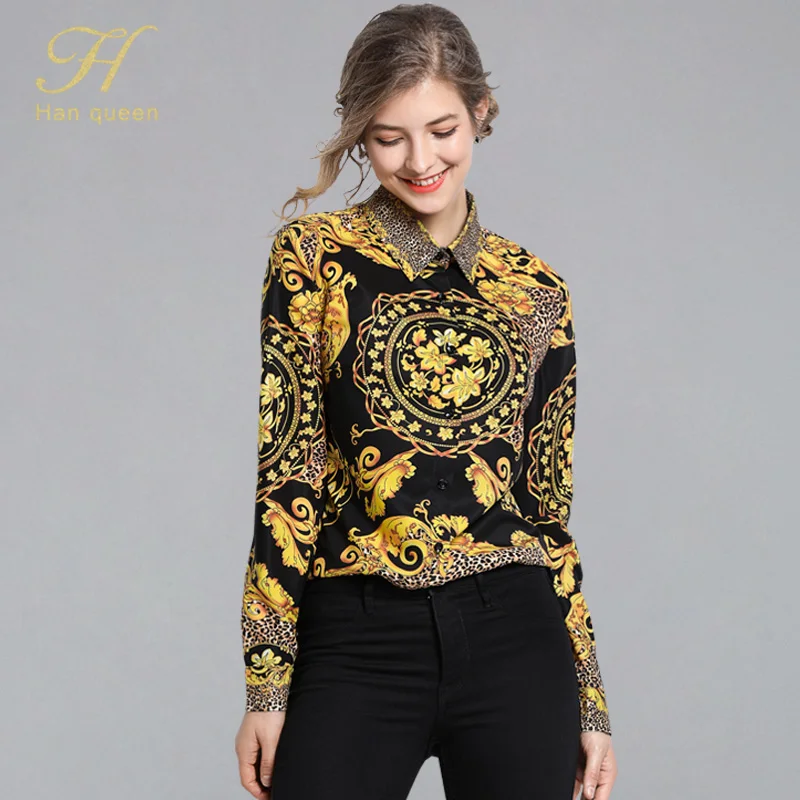 H han queen Women Shirt Chiffon Blusa Femininas Tops Long Sleeve Formal Office Printing Blouse Plus Size Chiffon Shirt Clothing
H han queen Women Shirt Chiffon Blusa Femininas Tops Long Sleeve Formal Office Printing Blouse Plus Size Chiffon Shirt Clothing