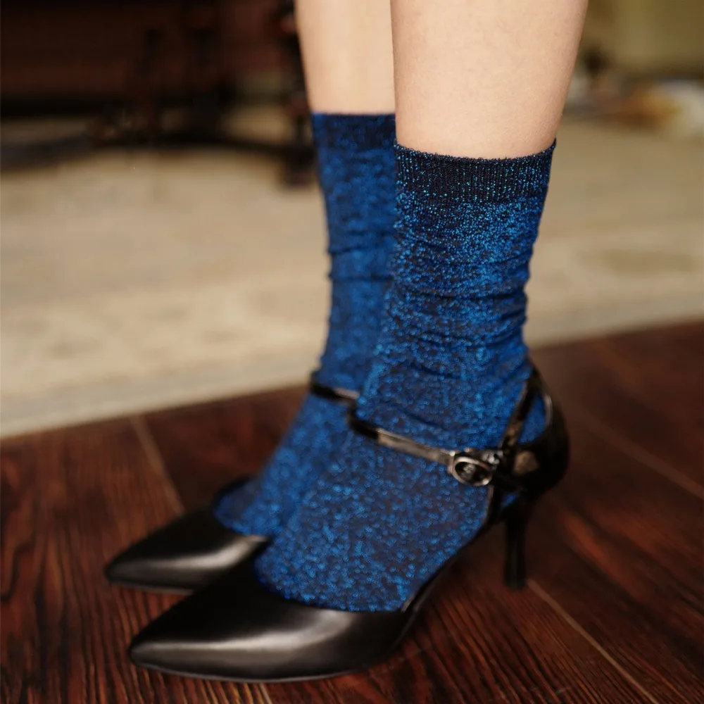 Gold Silver Bling Bling Women Socks Fashion Original Brand Design Glitter Shining Heap Pile Socks High Quality All Season Socks
Gold Silver Bling Bling Women Socks Fashion Original Brand Design Glitter Shining Heap Pile Socks High Quality All Season Socks