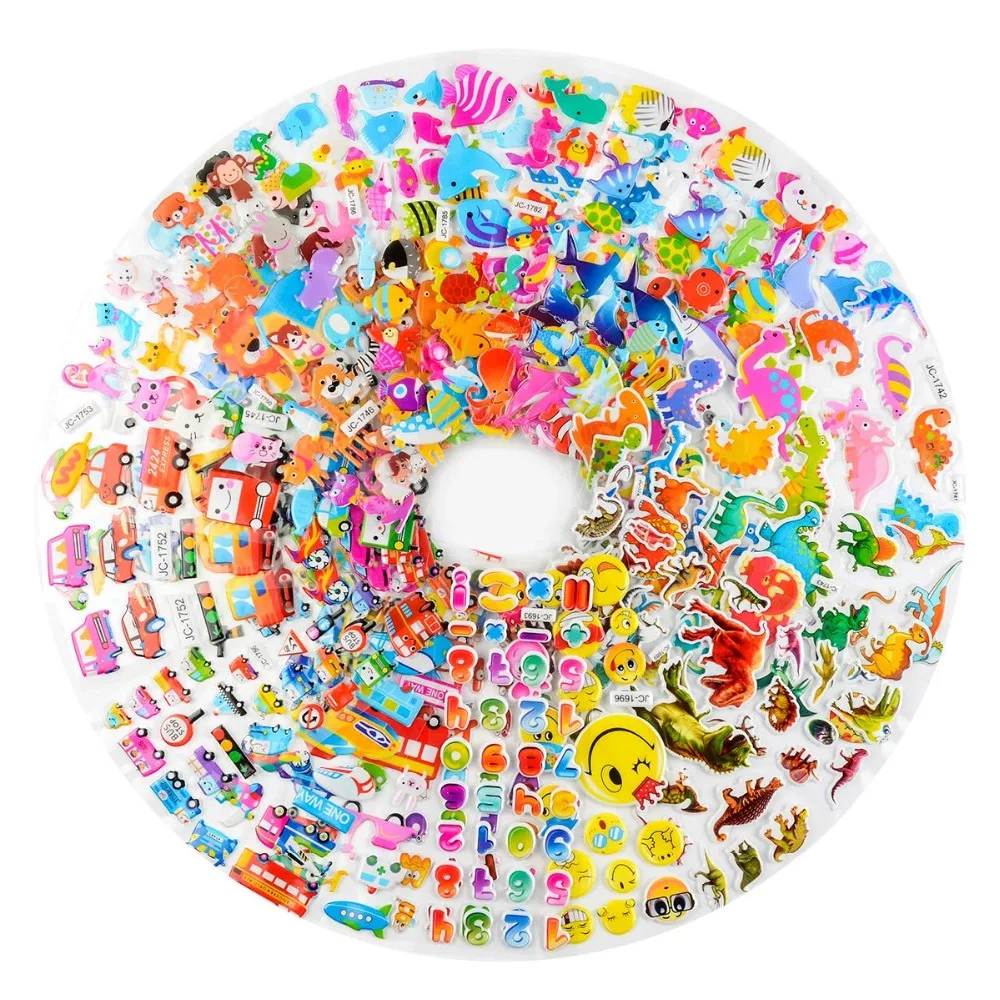 10 pcs Sheets 3D Stickers Cartoon Patterns Fashion Brand Kids Toys Cartoon Children girls boys PVC Stickers Bubble Stickers
10 pcs Sheets 3D Stickers Cartoon Patterns Fashion Brand Kids Toys Cartoon Children girls boys PVC Stickers Bubble Stickers