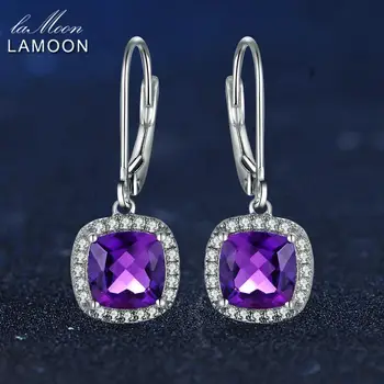 LAMOON 925 Sterling Silver Earrings For Women Gemstone Amethyst 18K White Gold Plated Fine Jewelry Drop Earrings S925 LMEI001
LAMOON 925 Sterling Silver Earrings For Women Gemstone Amethyst 18K White Gold Plated Fine Jewelry Drop Earrings S925 LMEI001