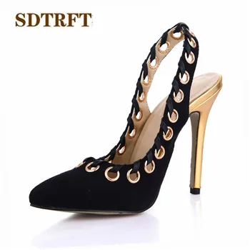 SDTRFT Stilettos Crossdresser 12cm Thin heels rivet shoes woman Slingback Pointed Toe wedding OL Summer pumps Plus:35-42 43
SDTRFT Stilettos Crossdresser 12cm Thin heels rivet shoes woman Slingback Pointed Toe wedding OL Summer pumps Plus:35-42 43
