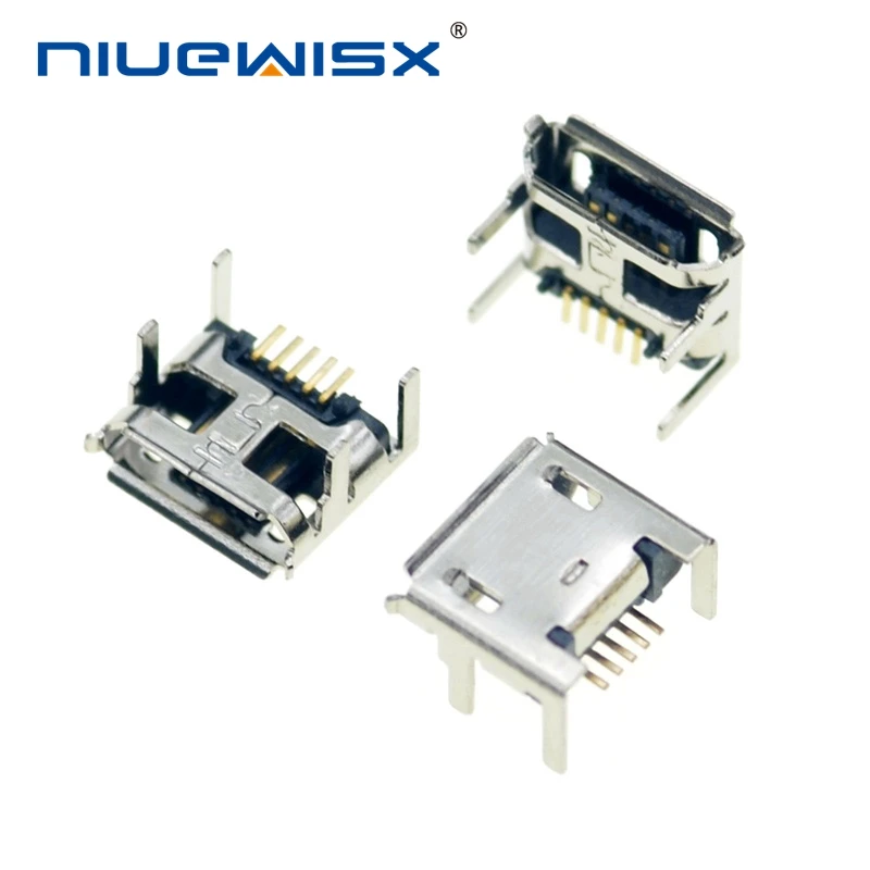 10pcs Micro USB Female Socket 5pin Type B 4 Vertical Legs Soldering Connectors Charging Socket Long feet 1.8mm
10pcs Micro USB Female Socket 5pin Type B 4 Vertical Legs Soldering Connectors Charging Socket Long feet 1.8mm