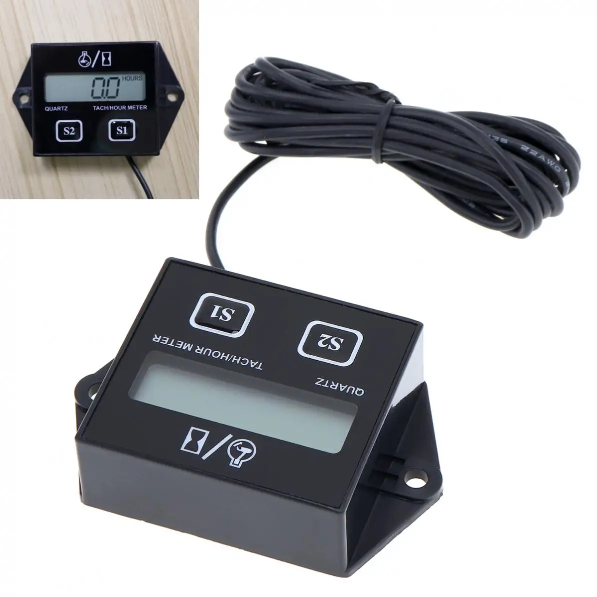 IP65 Waterproof Durable Universal Motorcycle LCD Display Digital Tachometer Hour Meter for Motorbike / Boat Engines
IP65 Waterproof Durable Universal Motorcycle LCD Display Digital Tachometer Hour Meter for Motorbike / Boat Engines