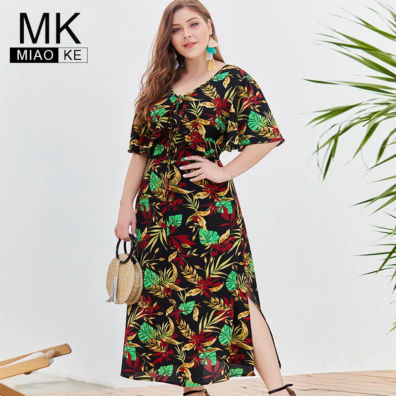Miaoke 2019 Summer Ladies Plus Size maxi boho dress fashion Ladies Large size sexy long beach dresses
Miaoke 2019 Summer Ladies Plus Size maxi boho dress fashion Ladies Large size sexy long beach dresses