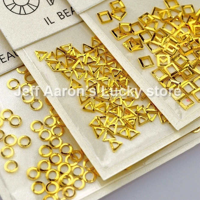 6 Packs Gold Silver Metal Nail art Rhinestones Decoration Tools Alloy Square Triangle Circle 3MM
6 Packs Gold Silver Metal Nail art Rhinestones Decoration Tools Alloy Square Triangle Circle 3MM
